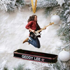 Geddy Lee Rush Bassist Christmas Ornament Geddy Lee Rush Bassist Christmas Ornament