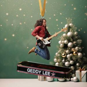 Geddy Lee Rush Bassist Christmas Ornament