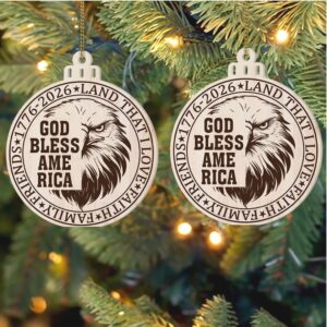God Bless America 250 Years Ornament 250th Anniversary United States Wooden Patriotic Ornament America 1776–2026 Gift