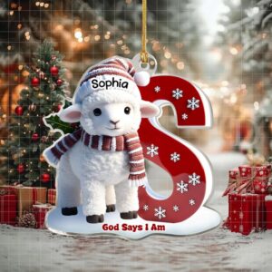 God Says I Am   Personalized Acrylic Ornament