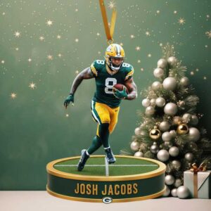 Green Bay Packers Josh Jacobs Football Ornament