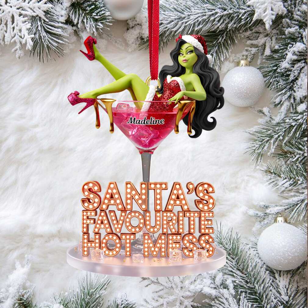 Grinch Christmas Cocktail Ornament