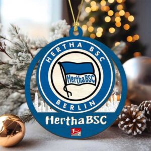 Hertha BSC Berlin Wooden Christmas Ornament