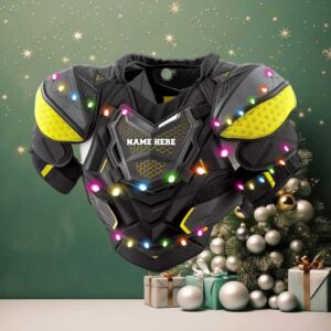 Hockey Ornament Shoulder Pads With Light Christmas Personalized Gift For Hockey Lovers