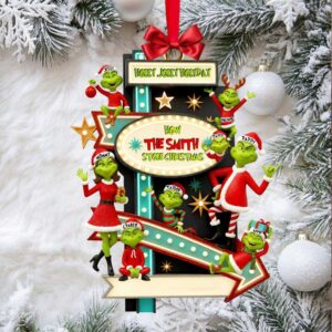 Holly Jolly Holiday Family Ornament Personalized Gift for the Smith Family