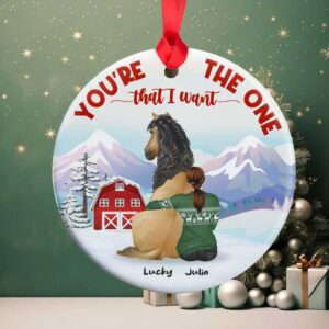 Horse You're The One That I Want, Personalized Ceramic Ornament