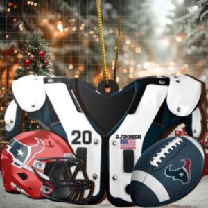 Houston Texans NFL Sport Ornament Custom Your Name And Number 2023 Christmas Tree Decorations