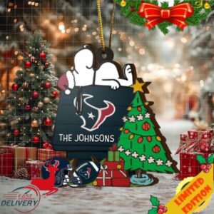 Houston Texans Snoopy NFL Sport Ornament Custom Name