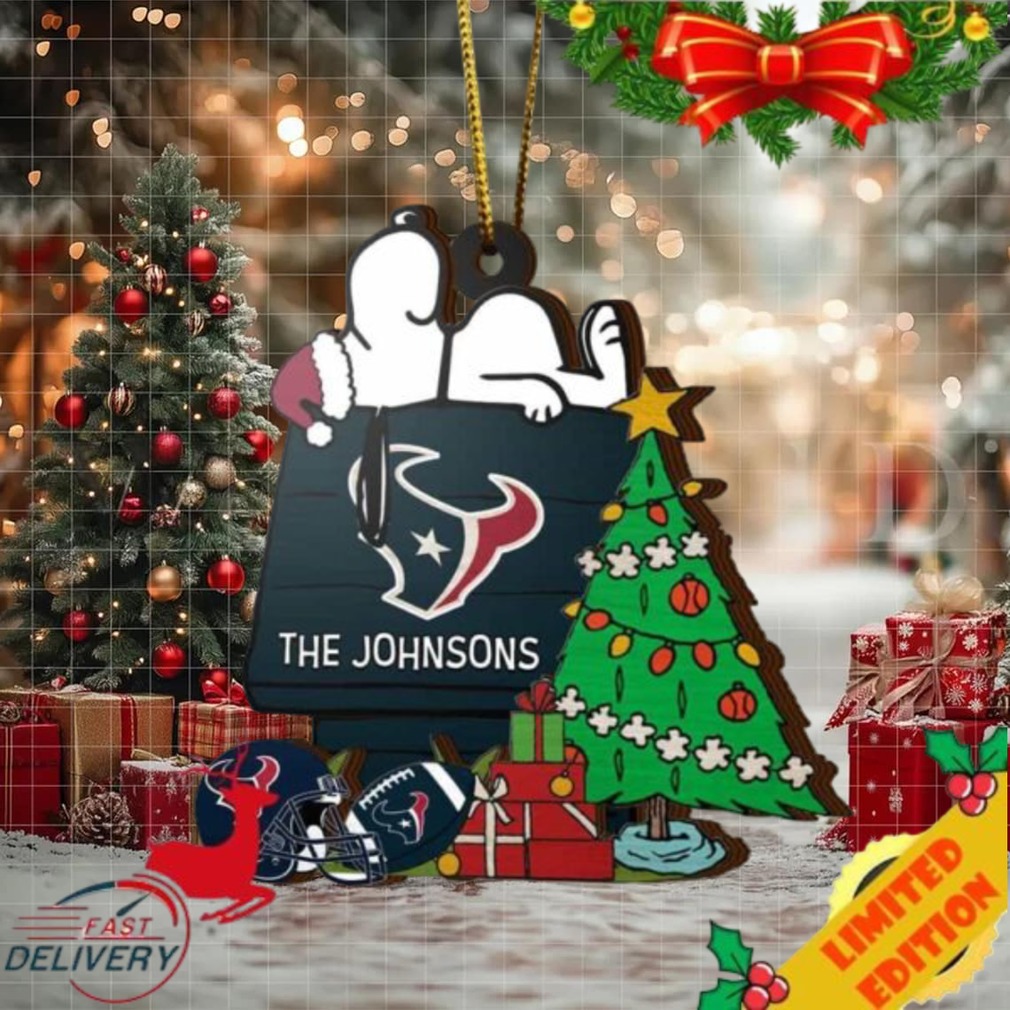 Houston Texans Snoopy NFL Sport Ornament Custom Name Houston Texans Snoopy NFL Sport Ornament Custom Name