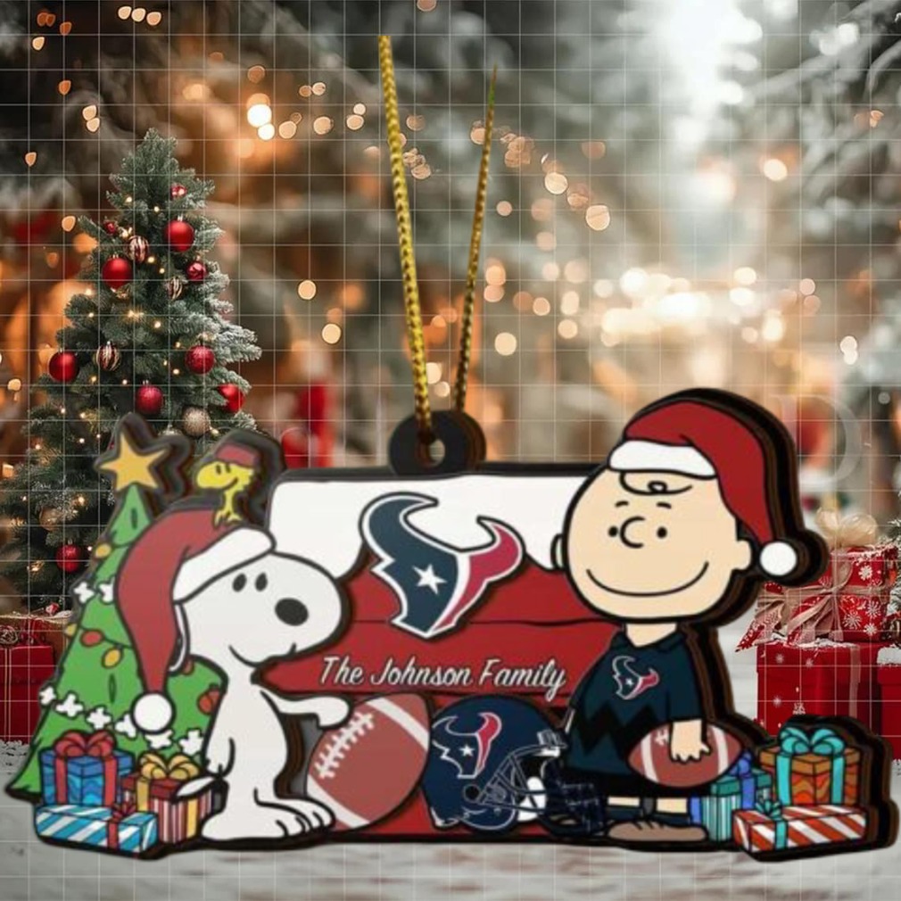 Houston Texans Snoopy NFL Ornament personalized with family name