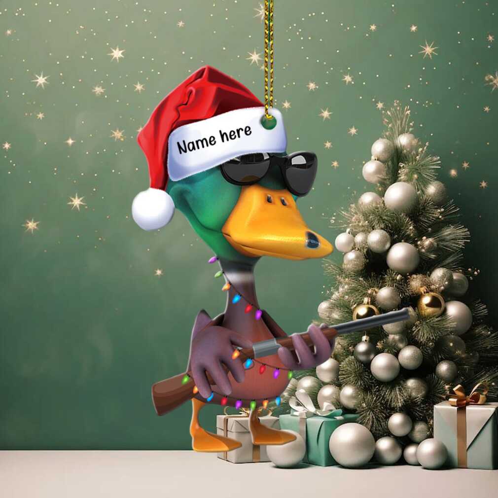 Hunting Duck Personalized Christmas Ornament Christmas Gift For Hunter Hunting Duck Personalized Christmas Ornament Christmas Gift For Hunter