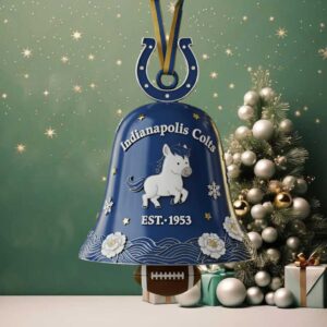 Indianapolis Colts Festive Bell Acrylic Ornament