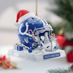 Indianapolis Colts NFL Blue White Christmas Ornament