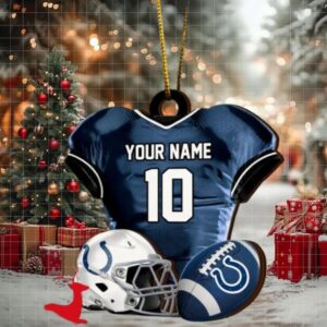 Indianapolis Colts NFL Sport Ornament Custom Name And Number 2023 Christmas Tree Decorations
