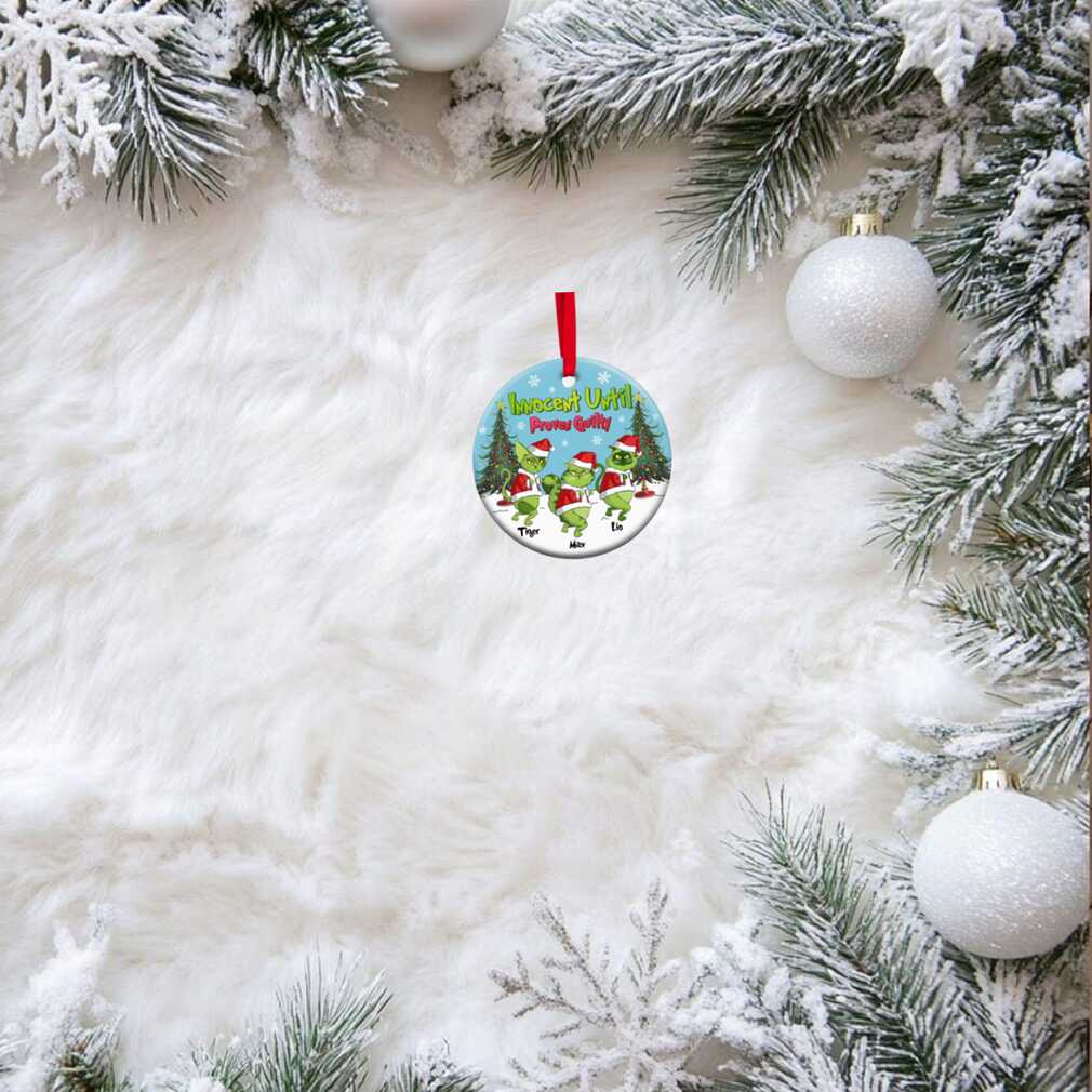 Innocent Until Proven Guilty Personalized Grinch Cat Christmas Ornament Innocent Until Proven Guilty Personalized Grinch Cat Christmas Ornament