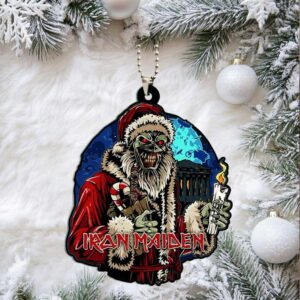 Iron Maiden Santa Claus Eddie the Head Christmas Tree Ornament