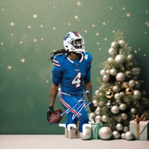 James Cook Buffalo Bills Christmas Ornament