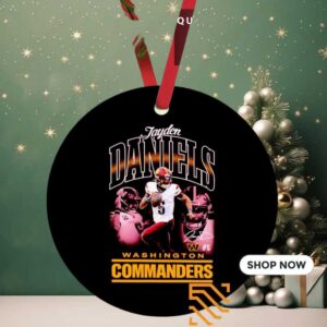 Jayden Daniels Washington Commanders NFL collage ornament