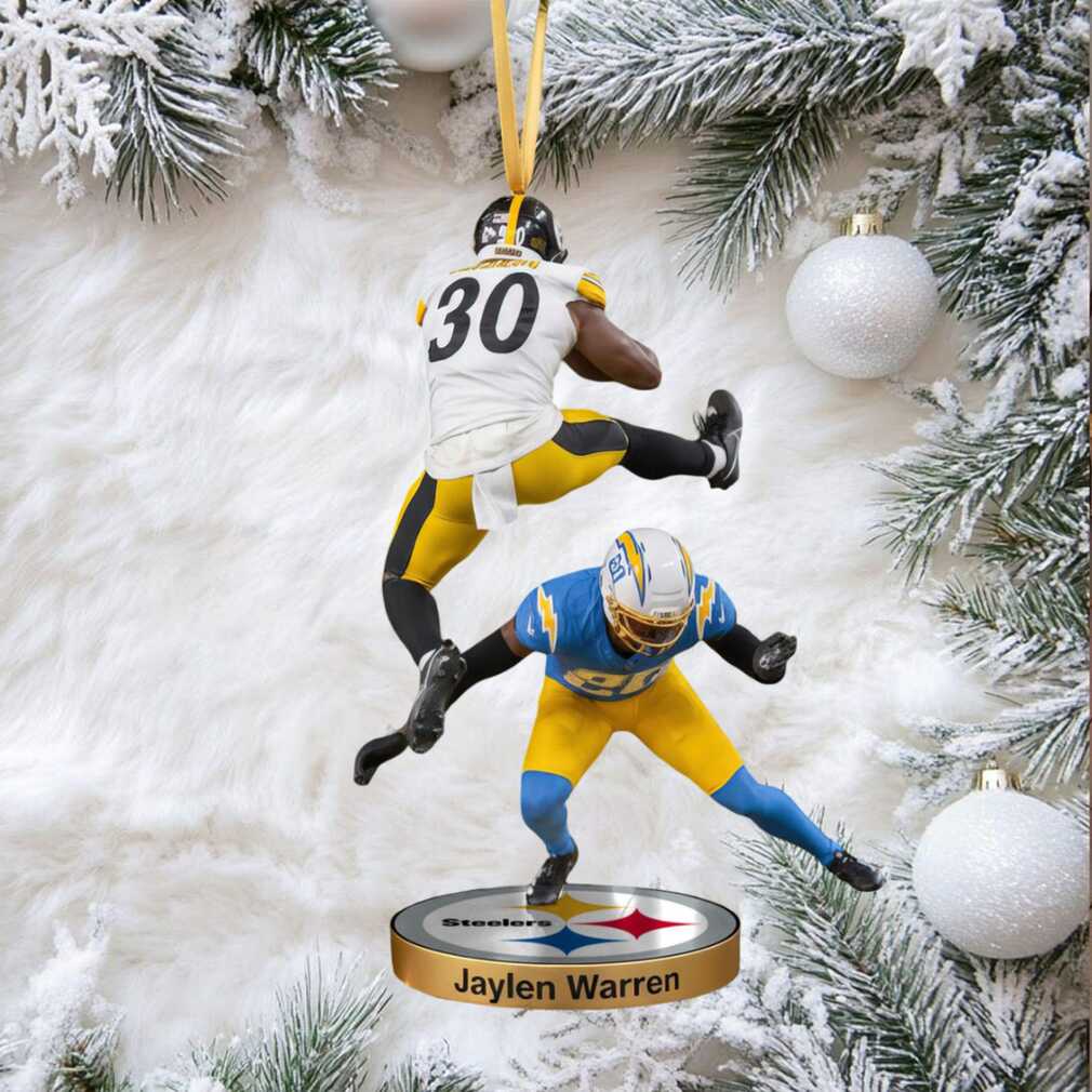 Jaylen Warren Pittsburgh Steelers Action Ornament Jaylen Warren Pittsburgh Steelers Action Ornament