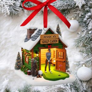 Jessica’s Golf Cabin Custom Christmas Decoration Jessica’s Golf Cabin Custom Christmas Decoration