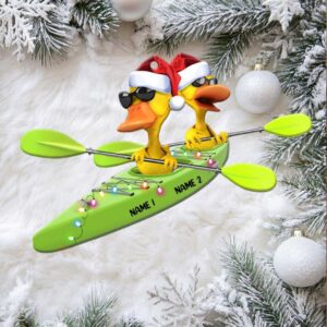 Kayaking Yellow Ducks Personalized Christmas Ornament Gifts for Kayaking Lovers Kayaking Yellow Ducks Personalized Christmas Ornament Gifts for Kayaking Lovers