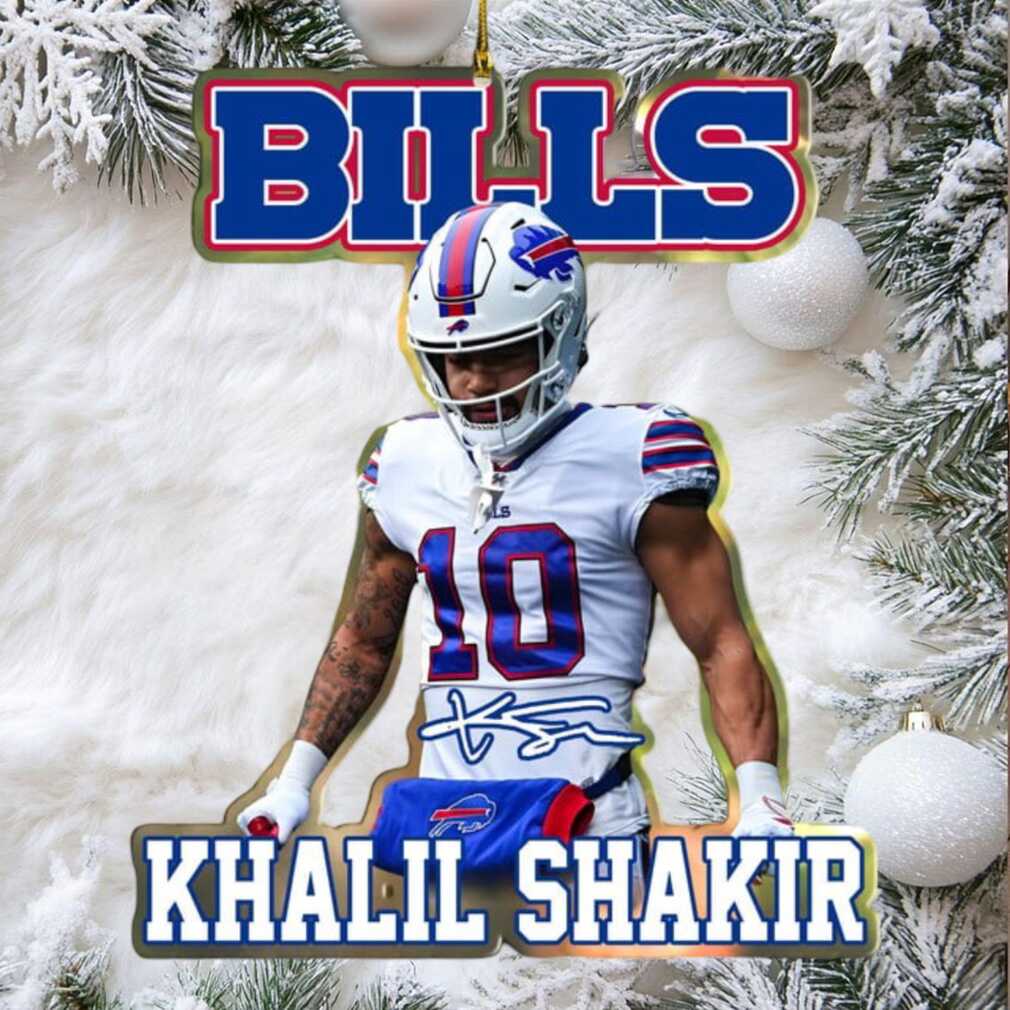 Khalil Shakir Buffalo Bills Christmas Ornament second image