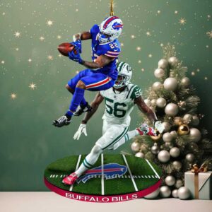 Khalil Shakir Buffalo Bills Player Christmas Ornament