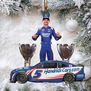 Kyle Larson 2025 NASCAR Cup Series Champion Custom Shape 2sided Acrylic Ornament.jfif