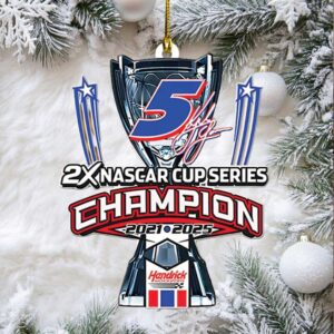 Kyle Larson 2025 NASCAR Cup Series Champion Custom Shape 2sided Acrylic Ornaments.jfif