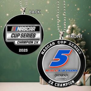 Kyle Larson 2025 NASCAR Cup Series Champion Custom shape 2 sided Acrylic Car Ornaments.jfif Kyle Larson 2025 NASCAR Cup Series Champion Custom shape 2 sided Acrylic Car Ornaments.jfif