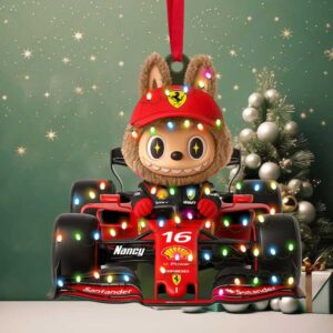 Labubu x Ferrari F1 Charles Leclerc 16 Christmas Ornament