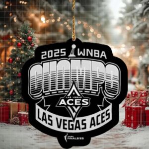 Las Vegas Aces 2025 WNBA Finals Champions Banner Christmas Tree Decorations Ornament