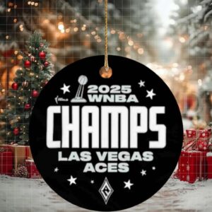 Las Vegas Aces 2025 WNBA Finals Champions Victory shirt Ceramic Circle Ornament