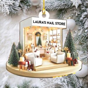 Laura's Nail Store Miniature Christmas Ornament