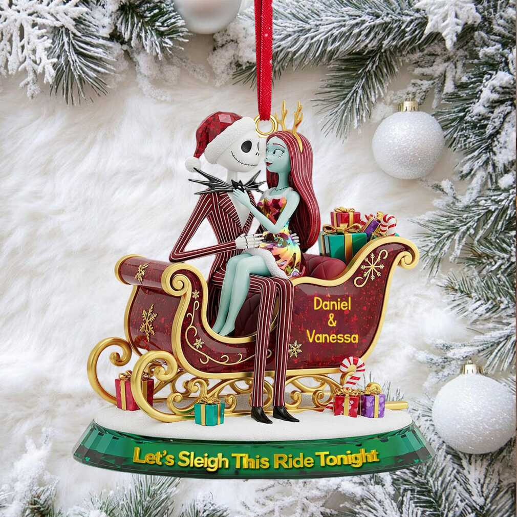 Let’s Sleigh This Ride Tonight Personalized Christmas Ornament for Couples Let’s Sleigh This Ride Tonight Personalized Christmas Ornament for Couples