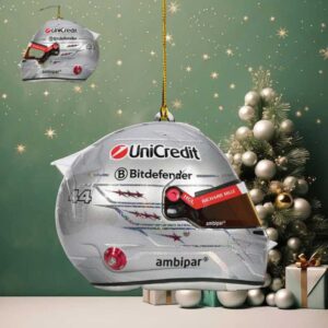 Lewis Hamilton 2025 F1 Las Vegas GP Helmet Christmas Ornament Lewis Hamilton 2025 F1 Las Vegas GP Helmet Christmas Ornament