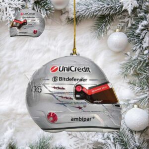 Lewis Hamilton 2025 F1 Las Vegas GP Helmet Christmas Ornament