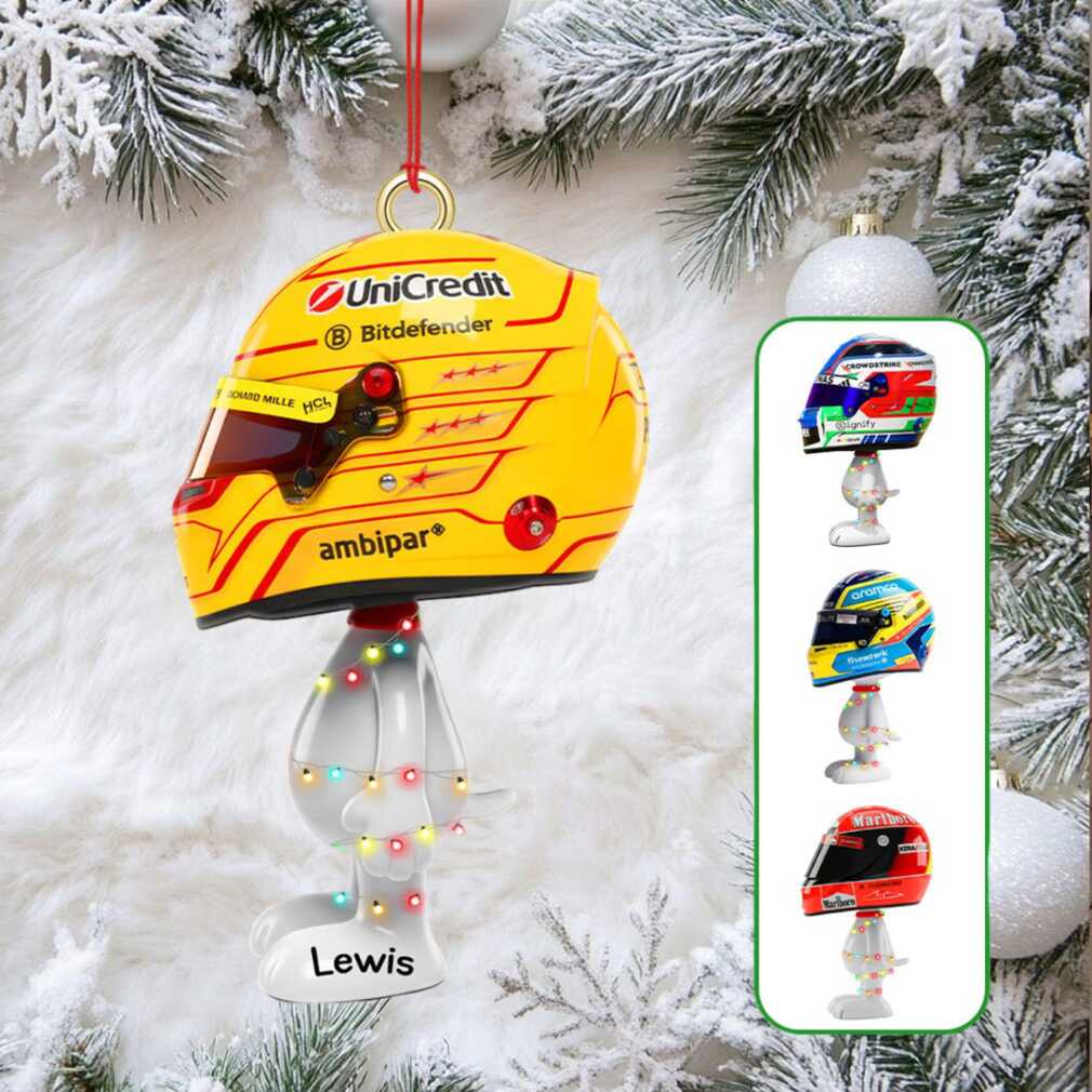Lewis Hamilton Racing Helmet Snoopy Ornament Lewis Hamilton Racing Helmet Snoopy Ornament