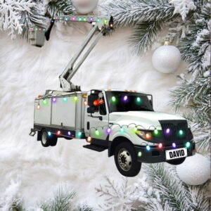 Lineman Christmas Gift Personalized Christmas Ornament Gift for Lineman Lineman Bucket Truck Lineman Christmas Gift Personalized Christmas Ornament Gift for Lineman Lineman Bucket Truck