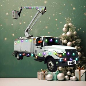 Lineman Christmas Gift Personalized Christmas Ornament Gift for Lineman Lineman Bucket Truck