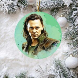 Loki Laufeyson Watercolor Christmas Ornament