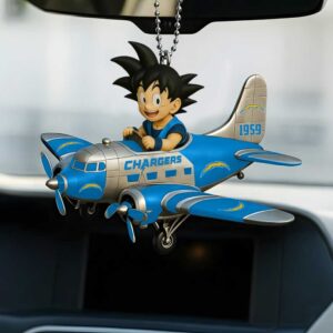 Los Angeles Chargers Goku Airplane Car Ornament