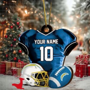 Los Angeles Chargers NFL Sport Ornament Custom Name And Number 2023 Christmas Tree Decorations