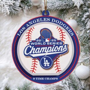 Los Angeles Dodgers 2025 World Serie Champions Custom Shape 2 sided Acrylic Ornament.jfif