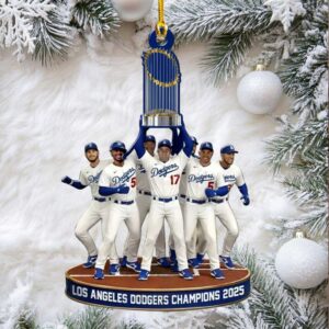 Los Angeles Dodgers 2025 World Series Champion Custom Shape 2 sided Acrylic Ornament.jfif