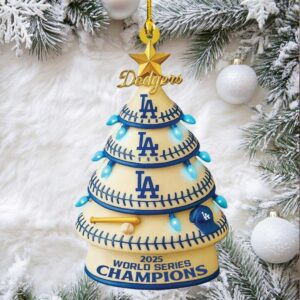 Los Angeles Dodgers 2025 World Series Champions Custom Shape 1 sided Acrylic Ornament.jfif