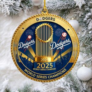 Los Angeles Dodgers 2025 World Series Champions Custom Shape 2 sided Acrylic Ornament.jfif (1)