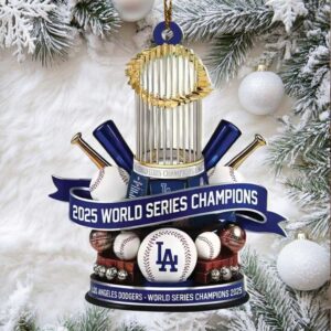 Los Angeles Dodgers 2025 World Series Champions Custom Shape 2sided Acrylic Ornaments.jfif (1)