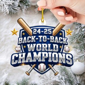 Los Angeles Dodgers 2025 World Series Champions Custom Shape 2sided Acrylic Ornaments.jfif