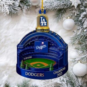 Los Angeles Dodgers 2025 World Series Champions Custom Shape Acrylic Ornament.jfif